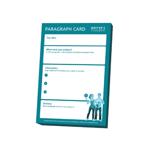 Writer's Toolbox paragraph card